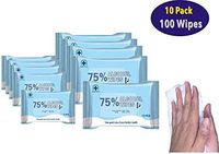 Alcohol Disinfectant Wipes,Wet Wipes 75% Alcohol (10pack,100 Wipes)