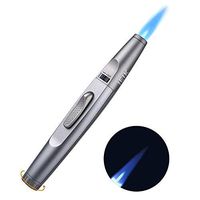 Jet Flame Portable Refillable Lighter, IEIK Adjustable Torch Lighter for Camping Cooking BBQs Kitchen Stove, Gift Box(Gas not Included)