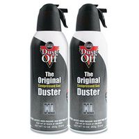 Dust-Off : Disposable Compressed Gas Duster, Two 10oz Cans per Pack -:- Sold as 1 PK