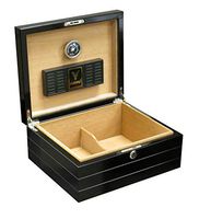 Prestige Import Group - Onyx Lacquer High Gloss Black Cigar Humidor