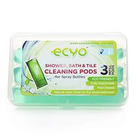 Ecyo Shower, Bath and Tile Cleaning Pods, Disinfecting, Streak Free, Eco-Friendly Cleaning Products, 3 Refill Pods