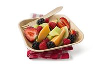 Leafware 7" Disposable Palm Leaf Plates, Square Plate Set (25 Pack), Natural, Biodegradable Plates For Parties, Catering, Wedding, Birthday