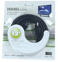 Jasco HDMI Cable Full HD 12 ft (3.6m) 3D 1080p - Black