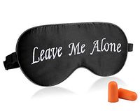 Fitglam Natural Silk Sleep Mask, Best Sleeping Mask Eye Mask Eye Cover for Travel, Nap, Meditation, Blindfold with Adjustable Strap for Men, Women (Leave Me Alone)
