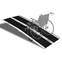 6FT Four-Section Non-Skid Folding Lightweight Aluminum Alloy Wheelchair Scooter Mobility Ramps