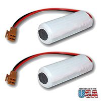 (2-PACK) Exell 3V PLC Lithium Computer Backup Batteries, Replaces LITH46, LITH-46, A02B-0200-K102, A98L-0031-0012, A98L0031001, A55DELTA, LIT5110, CR17450E-R, CR17450E-RL, MODEL 77 CNC ROUTER, 25C3891