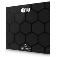 INEVIFIT Bathroom Scale, Highly Accurate Digital Bathroom Body Scale, Measures Weight up to 400 lbs. Includes a 5-Year Manufacturer Warranty (Balck)