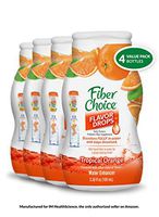 Fiber Choice Flavor Drops Liquid Prebiotic Fiber Supplement Tropical Orange Flavor 4 Pack