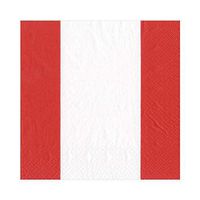 Caspari Bandol Stripe Paper Luncheon Napkins in Red, 80 Count