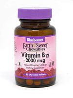 Bluebonnet Nutrition Vitamin B-12 2000mcg, 90 Chewable Tablets