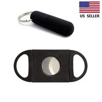 2PK Cigar Gift Set Guillotine Cigar Cutter and Cigar Punch Keychain