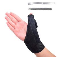 Viewm Thumb Brace Splint Spica for Arthritis Mallet Finger Sprains Adjustable Trigger Finger for Woman Man Right or Left Hand, Black