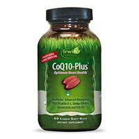 Irwin Naturals CoQ10-Plus Optimum Heart Health Support Supplement - Powerful Antioxidant & Energy Boost - Enhanced Absorption with Vitamin D3, Ginkgo, Resveratrol & Omega 3's - 60 Liquid Softgels