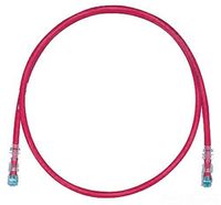 Panduit UTPSP10RDY Category-6 8-Conductor Strain Relief Clear Boot Patch Cord, 10-Feet, Red