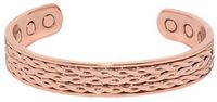 Roger Enterprises Weighted Copper Magnetic Bracelet Rope Design 6 Powerful Magnets