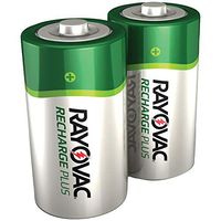 RAYOVAC PL714-2 GENB Ready-to-Use NiMH Rechargeable Batteries (C; 2 pk; 3,000mAh), New
