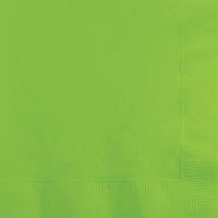 Club Pack of 500 Fresh Lime Green Premium 3-Ply Disposable Beverage Napkins 5"