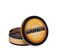 Grinds Coffee Pouches - 3 Cans - Caramel - Tobacco Free, Nicotine Free Healthy Alternative