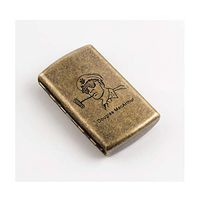 MUZIWENJU Cigarette Box Mini Portable Simple Retro Cigarette Case Personality Creative Men and Women Stainless Steel Cigarette Case Creative Gift Can Accommodate 12 Cigarettes