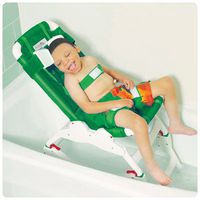Otter Bathing System Large Bath Chair. User height 46"-68"; weight capacity 160 lbs.