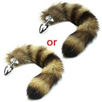 WENWING Love Faux Raccoon Tail Romance Amal Plug Shower Enema Pocket Massager Six Toys Trainer Men Women