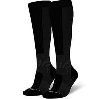 Merino Wool Long Knee-high Outdoor Boot Socks, Hiking, Trekking, Multi Performance for Men, Women Kids (Black, US Women 8-10 // US Men 6.5-8.5)