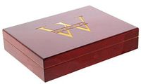 Personalized Engraved Spanish Cedar Humidor with Rosewood Finish