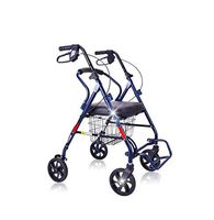 Walker, Old Man Shopping Cart Walker Pulley Elderly Small Cart Foldable with Seat Widening Thick Type Thread Reinforce Solid Wheel Push Wheelchair