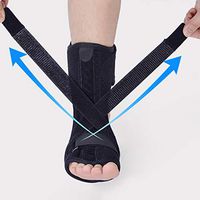 Weite Adjustable Foot Drop Splint Breathable Ankle Night Support Set with Massage Ball, Helps Alleviate Pain from Plantar Fasciitis, Injury, Stress Fracture and Achilles Tendonitis (Black)