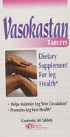 Vasokastan Dietary Supplement Tablets for Leg Health - 60 Ea