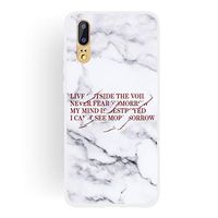 JUNXI Phone case Phone Cover Maxim Scrub Semi-Transparent TPU Marble Phone Case for Huawei P20 Lite/Nova 3e Full Body Protection