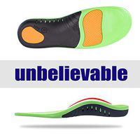 Arch Support Insoles Orthotic Shoes Inserts Comfort Plus Relieve Plantar Fasciitis Flat Feet High Arch Foot Heel Spurs Pain Shock Absorption for Sports Leisure and Work (M Women 9.5-11 / Men 8.5-10)