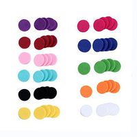 11 Colors Round Essential Oil Diffuser Locket Necklace Refill Pads Aromatherapy Diffuser Necklace Replacement Pads Dia.22mm(7/8") (110)