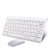 DatingDay 2.4GHz Ultra-Thin Mini Wireless Keyboard and Mouse Combo Kit for Desktop PC Compatible with Windows 10/8/7/Vista/XP, etc White