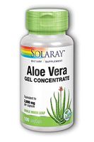 Aloe Vera Gel 2000mg Solaray 100 VCaps