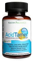 Natural Acid Reflux Relief USDA Organic Antacid Acid Reflux Supplement – 100% Vegan Powerful Acid Reducer for Fast Natural GERD and Heartburn Relief - 60 Vegan Caps - AcidTamer