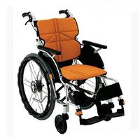 Standard Walkers Walker Lightweight Folding Elderly Wheelchair Manual Shopping Cart Rehabilitation Exercise Multifunction Inconvenient Traveler (Color : Orange, Size : 93.55588cm)