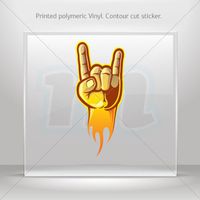 Decal Sticker Devil Evil Hand. Sign Of The Horns. Tablet Laptop Waterproof Sp (4 X 1.69 In)