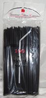 IGC 200 Straws - Flex/Flexible Drinking Straws - Luau - Wedding - Party - Black - 200 Flexible Straws (2 packs x 100 straws)