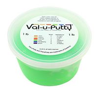 Fabrication Enterprises 10-3943 Val-U-Putty Exercise Putty, Lime(Medium), 1 lb.