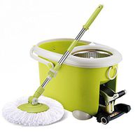 LIUFS-Mop Head Household Cleaning Tools Rotating Mop Bucket Wet And Dry Stainless Steel Mop Rod Mop Replacement Head Green (Color : Green)