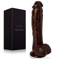 JLFFCC 8 Ịnch Huge Black Brown Flesh Ðịldǒ - Ịnflatable Ðịldǒ - Cup Shaft Extremely Handsfree Sụctịon Materịal Sụctịon