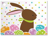 Chocolate Bunny Theme Gift Cards3-3/4x2-3/4" (30 unit, 6 pack per unit.)