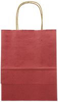 Premier Packaging AMZ-295005 15 Count Pinstripe Shopper Gift Bag, 8.25 by 10.5-Inch, Bright Red