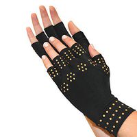 Nicknocks 1Pair Magnetic Therapeutic Arthritic Fingerless Compression Gloves Therapy Mittens