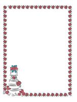 Wedding Cake Stationery Printer Paper 26 Sheets