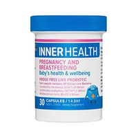 Inner Health Pregnancy & Breastfeeding Probiotics - for Baby's Health, Wellbeing & Boosting Immune System - Once Daily - 30 Capsules