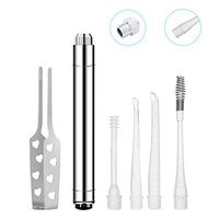 LED Light Earwax Cleaning Tool Kit with 5 Replacement Head, Ear Pick, Ear Tweezers, Spiral Ear Wax Removal Cleaner, Safe and Comfortable for Baby, Children, Adults