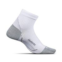 Feetures Unisex Plantar Fasciitis Ultra Light Quarter Sock (Medium, White)