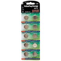 Dantona Valuepak Energy AG12 Silver Oxide Button Cell Batteries, 10 Pk
